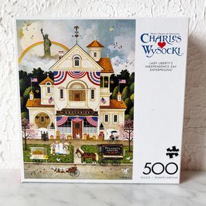 Charles Wysocki Lady Liberty's Independence Day Enterprising 500 Piece Puzzle